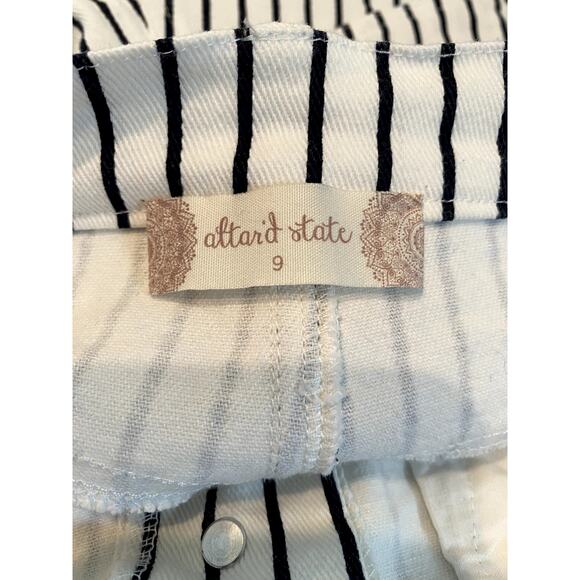 Altr'd State Sailor Stripe Button Fly Denim Jean Shorts Casual - 9 - Picture 4 of 5